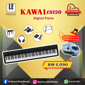Kawai ES-120 88-key Best Beginner Digital Piano with Speakers