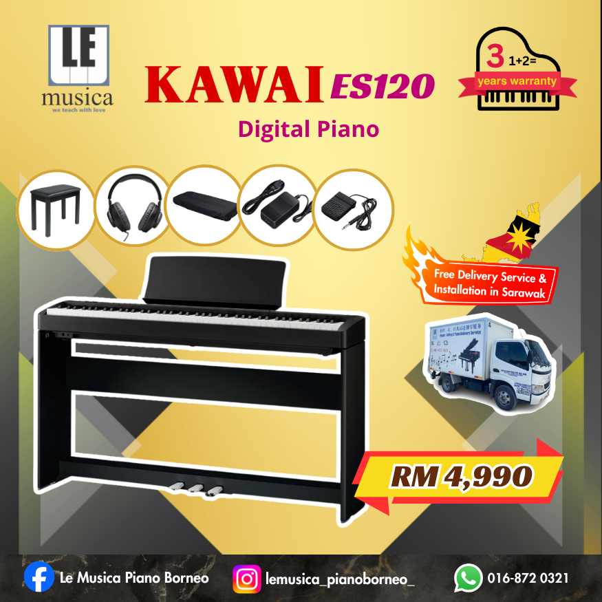 Kawai ES-120 Portable Best Beginner Digital Home Piano